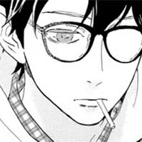 手绘男生吸烟头像黑白超拽第1张