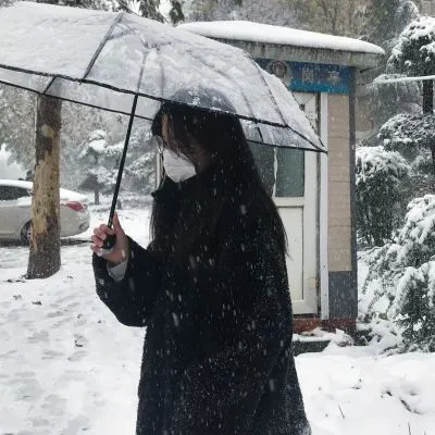 雪中魅力女生头像图片第1张