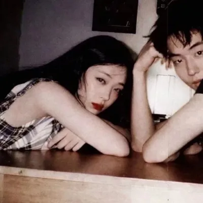 干净超甜的情侣头像高清双人复古图片第1张