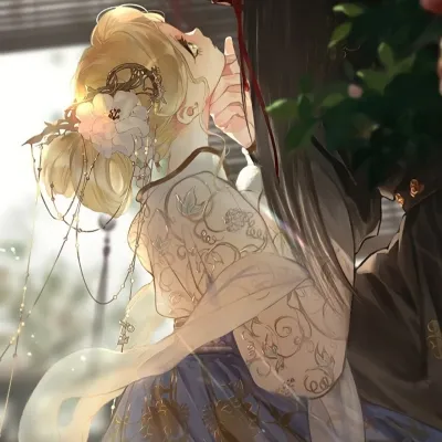 古风手绘爱情甜蜜头像第1张