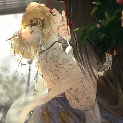 古风cp头像情侣,高清超甜的绝美古风情侣头像动漫图片第1张