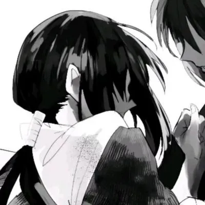 2021优质动漫头像冷酷黑白情侣头像不带字第1张