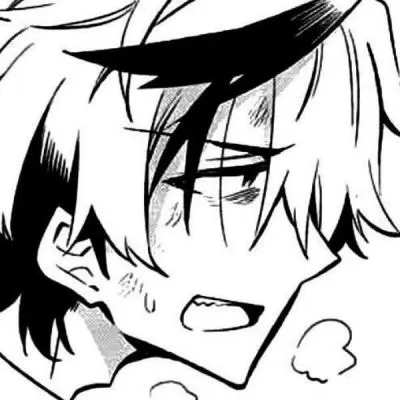 手绘黑白动漫男头像第1张