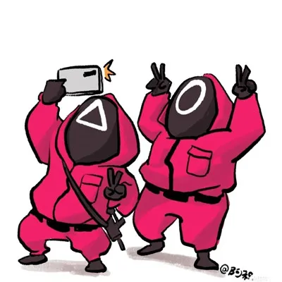 鱿鱼游戏头像红衣人可爱第1张