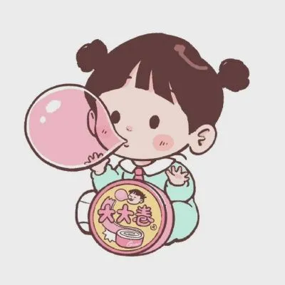 卡通小女孩头像，可爱的小吃货吖第1张
