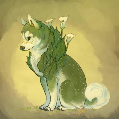 手绘插画系动物头像第1张