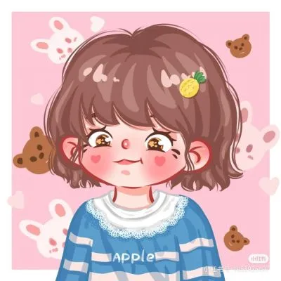 漫画风小女孩头像太可爱了第1张