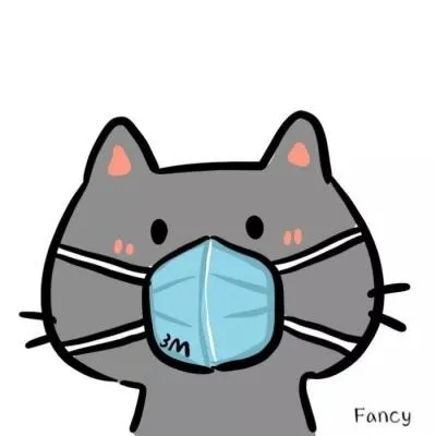 卡通口罩男女情侣头像一对一可爱一人一张第1张