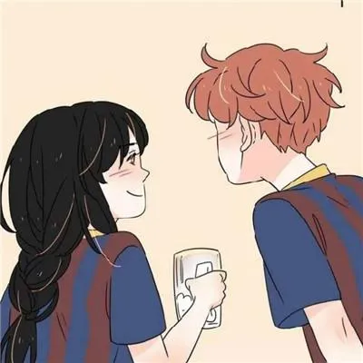 2021超甜卡通情侣头像一男一女分开的两张第1张