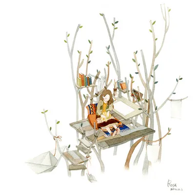 唯美复古森系手绘头像精选第1张