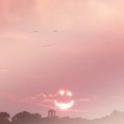 唯美风景粉色天空头像第1张