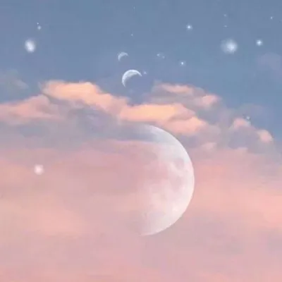 高清好看的漂亮天空简笔画带颜色头像图片第1张