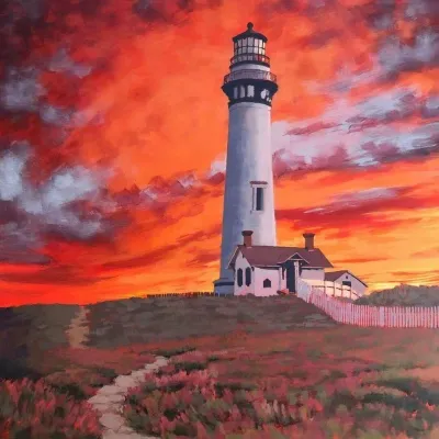 高清适合做微信头像的油画风景图片第1张