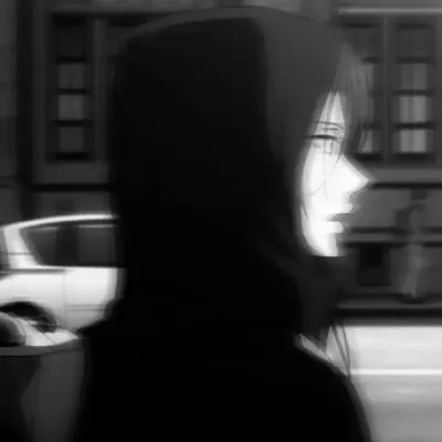 2021酷拽霸气不露脸漫的画头像男生黑白图片第1张