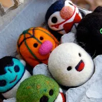 很惹人爱的羊毛毡手工制品可爱很卡哇伊的玩具头像图片大全第1张