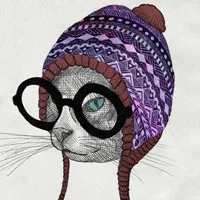 可爱手绘插画小猫咪个性头像图片第1张