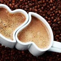 心形图案咖啡情侣专用头像图片第1张