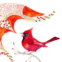 手绘小鸟头像图片第1张