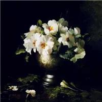 好看唯美手绘花束油画头像精选第1张