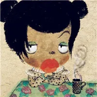 个性水墨儿童画儿头像图片第1张