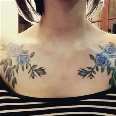 锁骨纹身头像女第1张