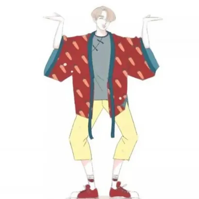 简约个性男生手绘头像第1张