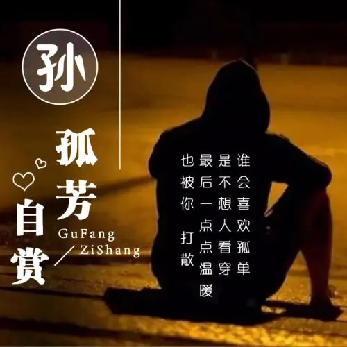 孤芳自赏的文字微信姓氏头像图片第1张