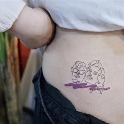 ins简笔画纹身彩色小清新纹身微信头像图片第1张